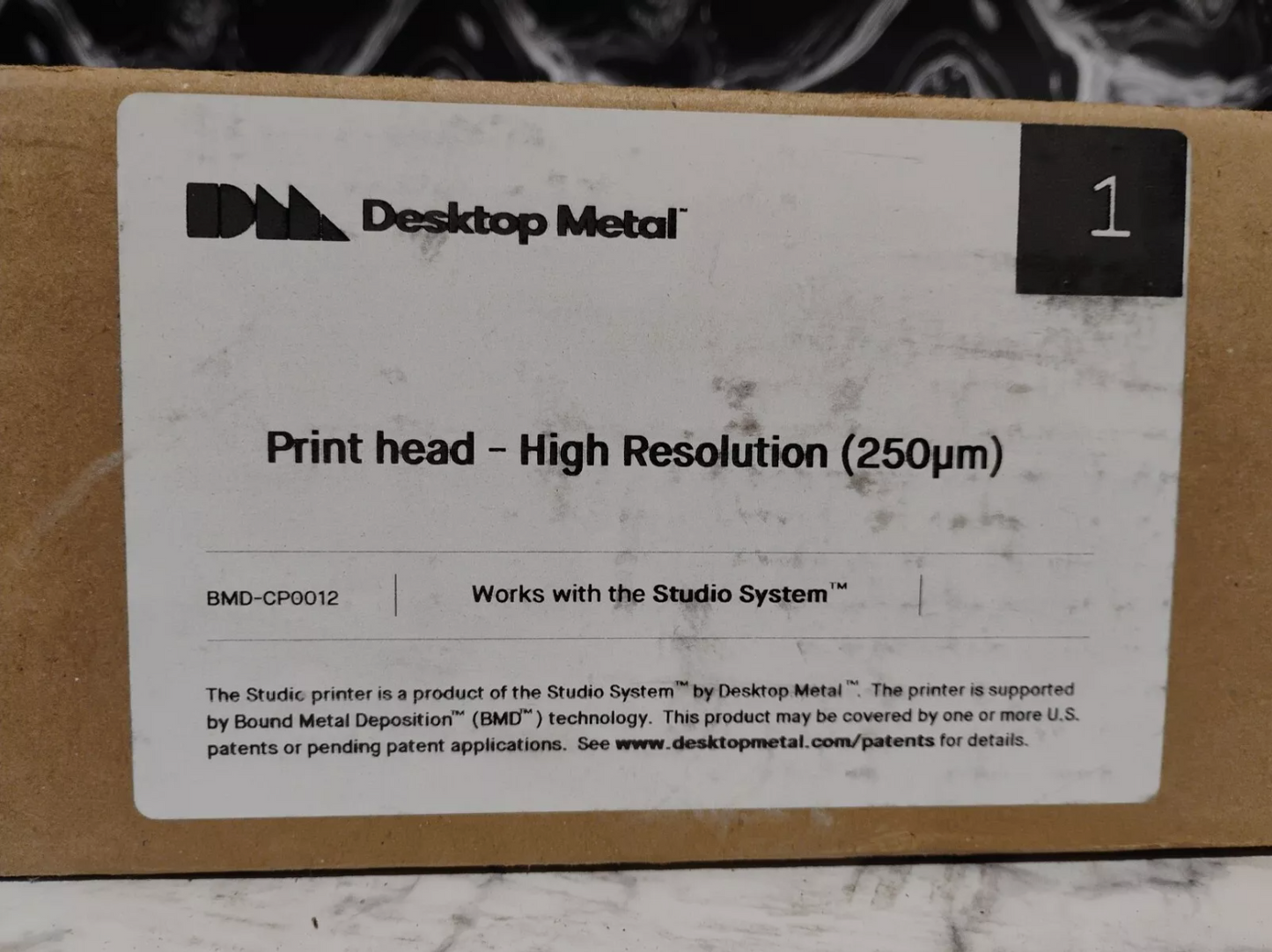 Desktop Metal Print Head - High Resolution (250μm) BMD-CP0012 Studio System