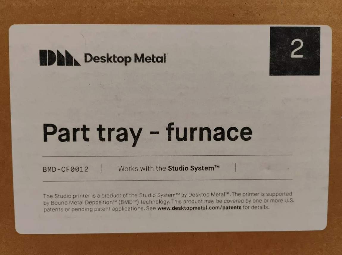 Lot of 2 Desktop Metal BMD-CF0012 Part Tray - Furnace 2 Plates Each