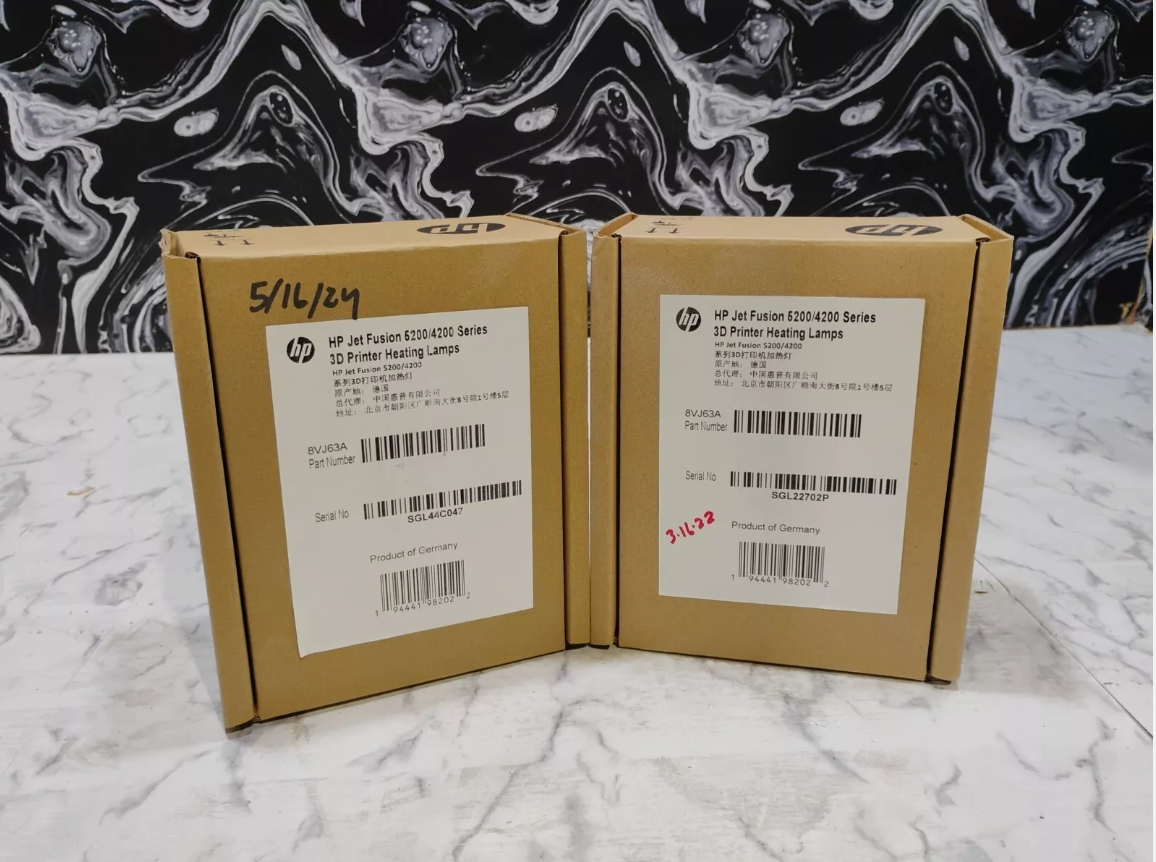 2 Boxes 4 Lamps HP JET FUSION 5200/4200 SERIES 3D PRINT 8VJ63A Heating Lamps