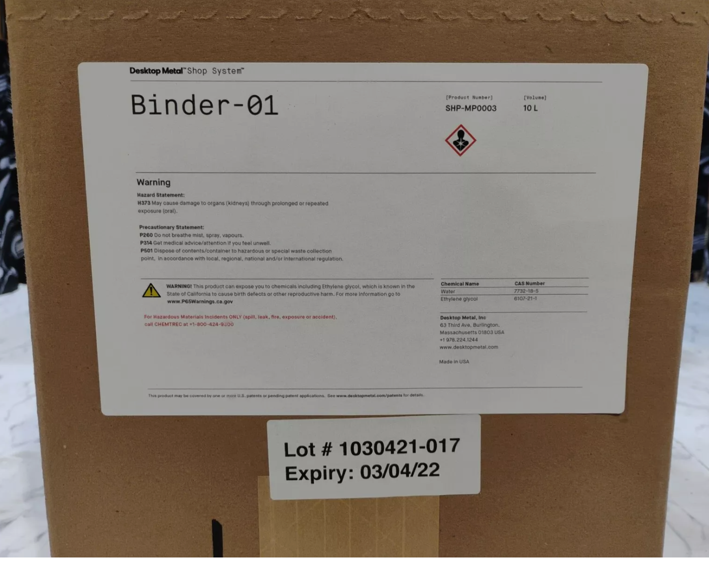 Desktop Metal Binder-01 SHP-MP0003 10L